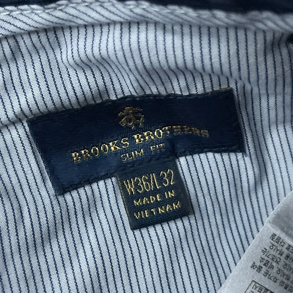 Brooks Brothers Pants Mens 36 (Fits 36x28) Blue Corduroy‎ Slim Fit Stretch Cords